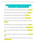 Cosmetology Practice test questions and answers already graded A