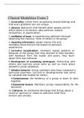 Clinical Modalities Exam 2