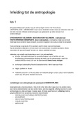 Uitgebreide samenvatting&comma; Inleiding tot de antropologie&comma; Hugo De Block&comma; 1stebach kunstwetenschappen&comma; Universiteit Gent 