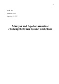 Marsyas and Apollo: a musical challenge between balance and chaos