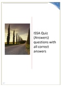 ISSA Quiz (Answers) questions with all correct answers  2023/2024