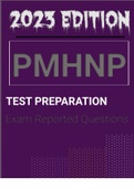 Study guide for PMHNP Exam Reported Questions 2023| latest guide