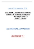 Test Bank - Brunner Suddarths Textbook of Medical-Surgical Nursing by Janice L&period; Hinkle&comma; PhD&comma; RN&comma; CNRN