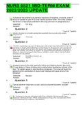 NURS 6521 MID-TERM EXAM 2022&sol;2023 UPDATE- VERIFIED SOLUTIONS
