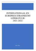 Samenvatting literatuur Internationaal & Europees strafrecht