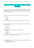 HESI V2 MATH-with 100&percnt; verified solutions-2023-2024