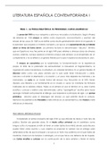 Apuntes Literatura Española Contemporánea I