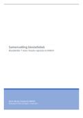 Samenvatting van alle hoorcolleges, werkcolleges en zelfstudie van het onderdeel Biostatistiek van de cursus Oog voor Impact (BMW21820)