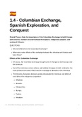 APUSH Period 1: Columbian Exchange, Spanish Exploration, and Conquest