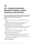 APUSH Period 1 Notes: Cultural Interactions Between Europeans, Native Americans, and Africans