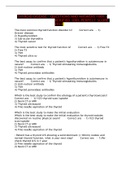 THYROID DISEASE &ndash; QUESTIONS AND ANSWERS 100&percnt; - VERIFIED 100&percnt; PERFECT SCORE 2023 
