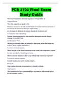 PCB 3702 Final Exam Study Guide