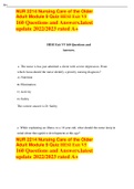 NUR 2214 Nursing Care of the Older Adult Module 9 Quiz HESI Exit V5 160 Questions and Answers.latest update 2022/2023 rated A+