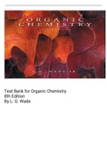 Test Bank for Organic Chemistry 8th Edition By L. G. Wade 