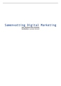 Digital marketing Samenvatting (windesheim)