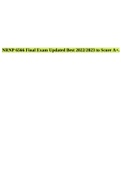 NRNP 6566 Final Exam Updated Best 2022/2023 to Score A+.