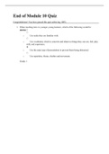 TEFL Universal 120hr course - Module 10 Quiz 10 answers