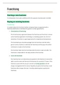 Grade 11 Franchising Business Notes