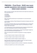 PMG202c - Final Exam - SU22 new exam update questions and answers complete latest exam solution