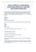 AGILE TEPM Ch.1 Quiz Bank solution update A+ solved solution exam 2023