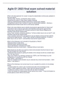 Agile E1 2023 final exam solved material solution