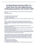 Certified Ethical Hacking &lpar;CEH&rpar; v&period;8 - Exam Prep 155 most appearing and challenging questions and answers 2023