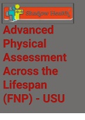 Advanced Physical Assessment Across the Lifespan (FNP) - USU