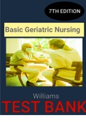 (Download)Test Bank for Basic Geriatric Nursing 7th Edition Williams (complete guide)| LATEST|