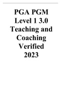 PGA PGM Level 1 3.0 Teaching and Coaching Verified 2023