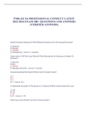PMK-EE E6 PROFESSIONAL CONDUCT LATEST 2022-2024 EXAM 200&plus; QUESTIONS AND ANSWERS &lpar;VERIFIED ANSWERS&rpar;