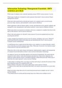 Information Technology Management Essentials - D075 &lpar;solutions provided&rpar;