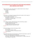 PSYCHOLINGUISTICS TEST BANK WITH QUESTIONS AND ANSWERS&period; 100&percnt; VERIFIED LATEST UPDATE