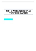 NR 442 ATI LEADERSHIP A | VERIFIED SOLUTION| VERIFIED SOLUTION 