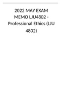 Exam (elaborations) LJU 4802 PROFESSIONAL ETHICS EXAM 