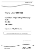 Foundations in Applied English Language Studies ENG1502 Year module  