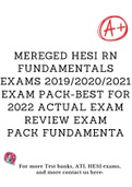 MEREGED HESI RN FUNDAMENTALS EXAMs2019/2020/2021 EXAM PACK-BEST FOR 2022 ACTUAL EXAM REVIEW EXAM PACKFUNDAMENTA