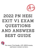 2022 PN HESI EXIT V1 EXAM QUESTIONS AND ANSWERS BEST GUIDE