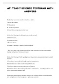 ATI TEAS 7 SCIENCE TEST BANK LATEST UPDATE 10 DIFFRENT  VERSIONS 2022-2023