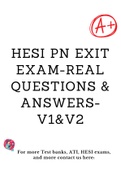 HESI PN EXIT EXAM-REAL QUESTIONS & ANSWERS-V1&V2