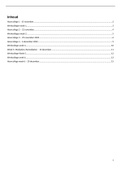 Samenvatting alle hoorcolleges en werkcolleges 