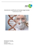 De toepassing van Genetische modificatie bij de behandeling van kanker.