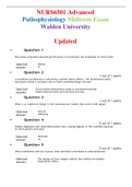 NURS6501 Advanced Pathophysiology Midterm Exam Walden University Updated 