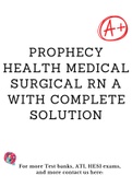 Prophecy health medical surgical RN A with complete solution