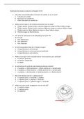 Oefentoets + antwoorden orthopedie 1 anatomie en fysiologie 1