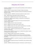 Biology Basics Unit 1 Test 2023