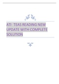 ATI TEAS READING NEW  UPDATE WITH COMPLETE  SOLUTION