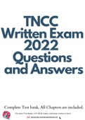 TNCC Written Exam 2022 Questions and Answers