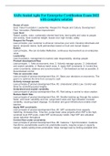 SAFe Scaled Agile For Enterprise Certification Exam 2022 with complete solution