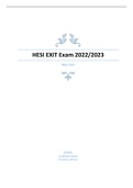 HESI V2 EXAM 2023
