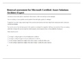 Renewal assessment for Microsoft Certified: Azure Solutions  Architect Expert